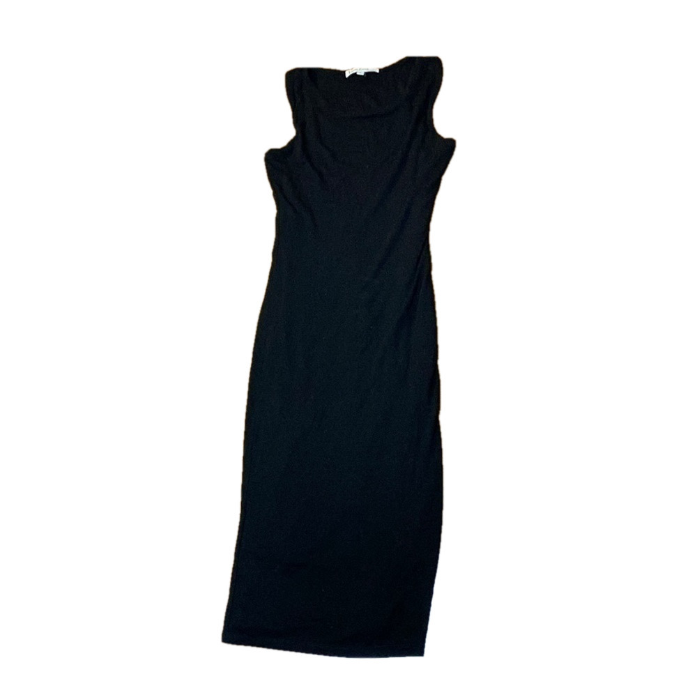 🌷 Velvet Torch🌷 Super Soft Midi Black Sleeveless Dress
